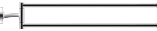 Duravit Handtuchhalter Starck T, zweiarmig, Wandmontage, 46,5 cm, Chrom, One Size