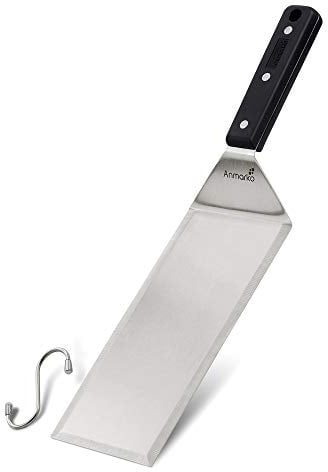 Turner - Spatola per piastra in acciaio inox, 10,2 x 20,3 cm, per hamburger, paletta per pancake, ideale per barbecue e piastra piatta