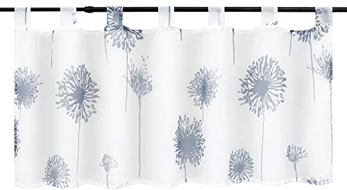 HeichkelL Voile Scheibengardine mit Schlaufen »Löwenzahn« Transparente Kurzstores mit Digital Druck bistrogardine Gardine Küche BxH 120x60cm