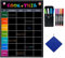 Magnettafel, DumanAsen Wochenplaner für Kühlschrank/Trocken abwischbares Whiteboard, magnetisch Menüplaner Kalender, inklusive 8 Whiteboard Marker - 42cm x 32cm, (Schwarz)