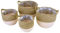 Macosa Lot de 4 paniers à planter avec poignées en plastique et pot de fleurs avec doublure en plastique
