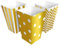 BangShou 60Stk Popcorn Tüten - Candy Container Box Partytüten für Salzstangen und Candybar (Gold)