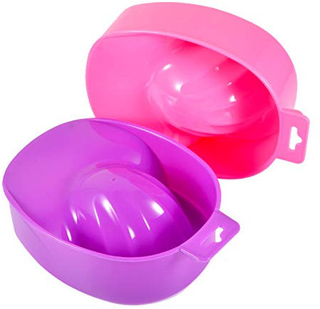 Cetornie 2 Pieces Manicure Bowl Nail Soaking Bowl Nail Art Hand Soak Bowl Nail Art Polish Remove Wash Manicure Spa Tool