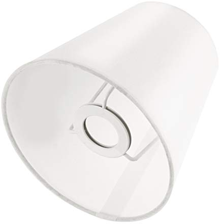 SOLUSTRE Stoff Lampenschirm Weiß Tischlampe Lampenschirm Landhaus Schlafzimmer Wohnzimmer Nachttisch Pendelleuchte Deckenleuchte Lampenschirm Schutzhülle Büro Zuhause Dekoration