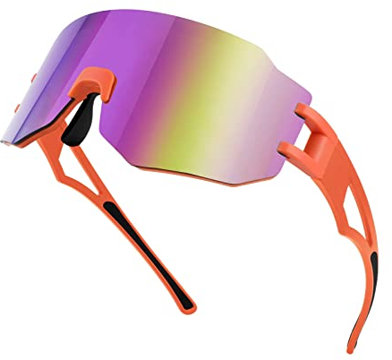 FEISEDY Sport Sonnenbrille für Herren Damen Sportbrille Verspiegelte Fahrradbrille UV400 Schutz Radsportbrillen für Outdooraktivitäten B2867