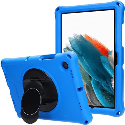 TECHGEAR Bumper Coque Compatible avec Samsung Galaxy Tab A8 2021 10.5 (SM-X200/X205) Coque de Protection Caoutchouc Résistante aux Chocs avec Bords et Coins Renforcés + Film de Protection, Bleu