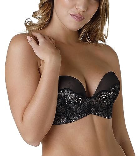 Wonderbra Women Refined Glamour Ultimate Strapless Bra, Black, 36B