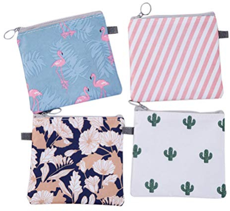 Damenbindenbeutel 4 Stück-pack mit Reißverschluss aus Polyester für Frauen