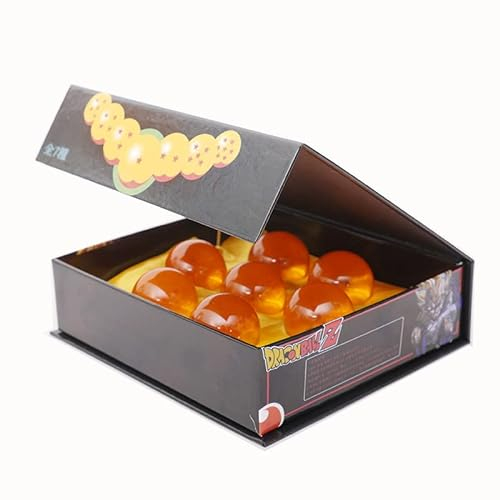 NIUQIGE Zierschmuck, Acryl, Drachen Kristallkugeln Kugeln, 7 Stück Ball Drachen Kristall Ball 1 bis 7 Sterne mit Geschenkbox