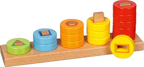 Goki 58410 Lernen Sie Ringe zu zählen 3D-Puzzles, bunt