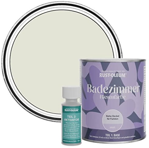 Rust-Oleum Beige Water-Resistant Bathroom Tile Paint in Matt Finish - Portland Stone 750ml