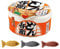 Ramen Cat Bed Cute Funny Cat Houses Warm Indoor Creative Pet Nest Covered Dog Bed (Medium, Orange)