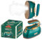 SALAV® Retro Edition Duopress - Vaporizzatore e ferro da stiro, piastra in ceramica, 1000 W, vapore senza gocciolamento, vapore verticale e orizzontale, smeraldo, elimina le pieghe e rinfresca i
