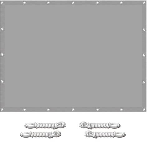 Voile d'ombrage, Pare-Soleil 1.2 x 1.8 m Imperméable UV Protection Polyester Voile d'Ombrage Toile d Ombrage avec Le Kit de Fixation pour en Plein air, Jardin, Terrasse, Gris Clair