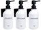 Seifenspender Wandbefestigung, Shampoo Flaschen Zum Befüllen Mit 16 Wasserdichten Etiketten, Spülmittelspender Ohne Bohren, Badezimmer Seifenspender Set, 500ml, 3 Stück, weiß