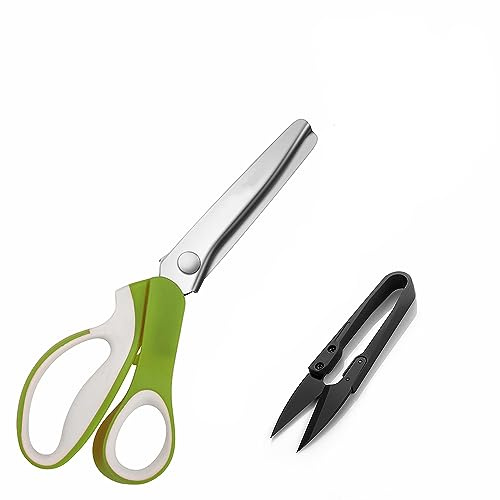 Pinking Shears by Phildim - Zig-zag Scissor for Fabric Leather & Paper - Pinking Dressmaking Sewing Scissors PD-046-UK-B