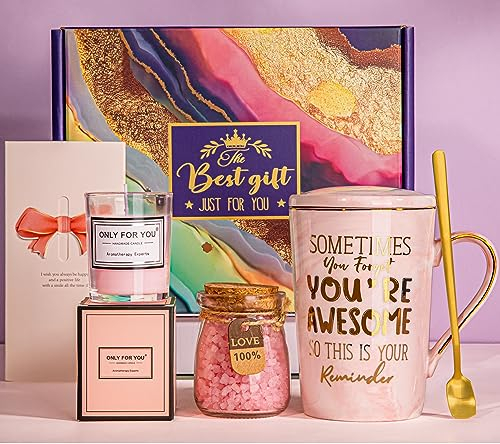 Set Da Bagno Rilassante Spa - Regalo Di Compleanno e Natale per Donne, Sorella, Mamma, Moglie, Amica - Confezione Regalo Unica Con Tazza Da Caffè
