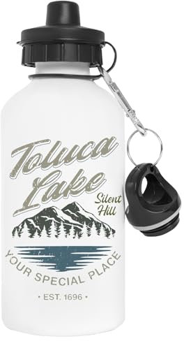 Toluca Lake Silent Hill Wasserflasche Weiß Aluminium Wiederverwendbar Water Bottle White Reusable