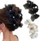 Kryzalite® Haarklammern mit großer Schleife für Frauen, Haarschleifen für Frauen, große Haarklammern mit Schleife, rutschfeste Backenklammern für Mädchen (weiß + schwarz)