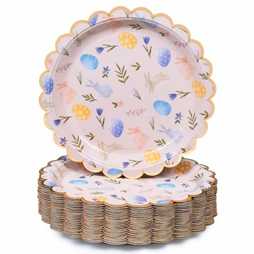 Confettiville Lot de 50 assiettes de Pâques Motif A