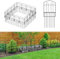 Dekorativer Gartenzaun, kein Graben, 76,2 cm (H) x 3,2 m (L), rostfreie Metalldraht-Bordüre, beschichtetes Metall, Querformat, Drahtrand, faltbar, Terrassenzäune, Blumenbeet, Tierbarriere für Hunde,