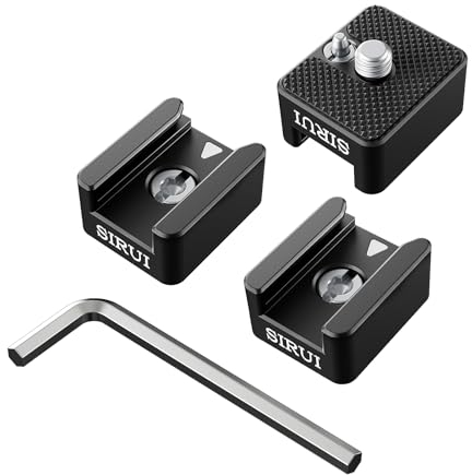 SIRUI Kamera Cold Shoe Mount Adapter, Kaltschuh Blitzschuh Halterung mit 1/4-20 Gewinde für Kamerakäfig Blitz LED-Licht Monitor und Mikrofon, AM-CSA-3, 3 Stück