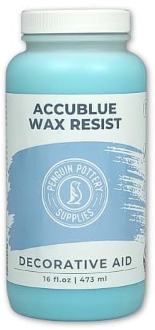 Penguin Pottery AccuBlue Keramik-Wachsbeständigkeit für Töpferglasur, Tonglasur, Slip-Ton, Töpferwachsbeständigkeit mit Unterglasuren im Töpferofen – Alternative zu Latexbeständigkeit für Töpferei (1