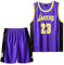 Qkydky Kinder Basketball Trikot Set - Atmungsaktiv, Leicht & Langlebig - Perfekt für Training & Spiele - Verschiedene Größen & Farben - Ideal für Jungen & Mädchen(Lila#23,XL,für 9-10 Jahr)