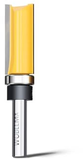 WOBLLMX Fraise à affleurer 8 mm, diamètre 15,8 mm, longueur de travail 40 mm, avec roulement à billes en carbure de tungstène, lame maniable, durable et tranchante pour le travail du bois, le