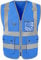 HYCOPROT Sicherheitswesten Warnweste Hohe Sichtbarkeit Sicherheit Reflektierendes Weste Executive Manager Workwear Jacke Zip Band Brace Handytasche Ausweishalter (L, Blau)