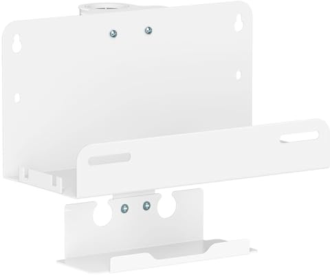 my wall Media Player Halterung – HZ53WL, Montage an TV Ständern mit 35mm Rohr, Ablage für Steckdosenleiste, Halter für Streaming Box, IP TV Box, Gaming Konsolen, Fernseher Zubehör, belastbar bis 3 kg