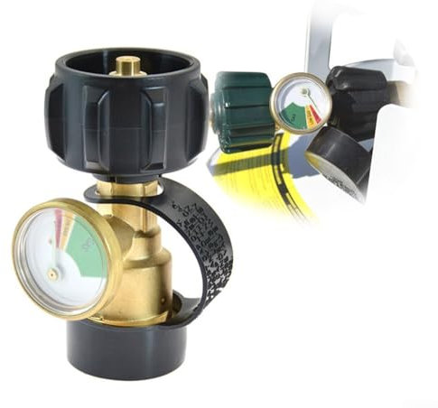 ReachMall Propan-Tank-Füllstandsanzeige Manometer Gasanzeige Leckdetektor für BBQ Gasgrill Zylinder RV Camper Heizung