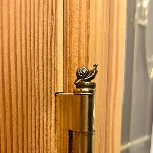 Hinge Head Home Decoration, 3Pcs Vintage Mini Animal Door Hinge Heads Decorative Topper, Magnetic Topper for Animal Lovers (Snail)