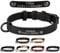 Jacks O Be Hundehalsband Halsband Name Gravur personalisiert Haustier Hund Katze Leder (Schwarz, M)