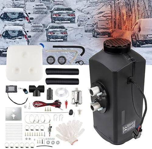 Diesel-Luftheizung, Standheizung, 8 kW, 12 V, Split-Top-Typ, Dieselheizung, 4 Löcher, Standheizung, Diesel-Luftheizung mit LCD-Schalter und Fernbedienung mit konstanter Temperatursteuerung (reines