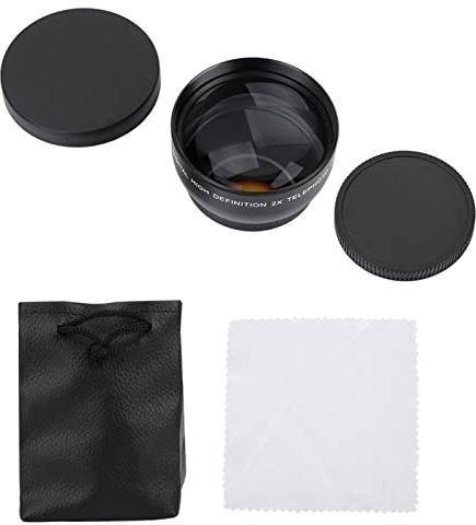 52mm 2X HD Tele Converter Lens High Definition Converter 52mm Mount Camera Black