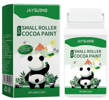 Wall Repair Rolling Brush, Wall Repair Roller Paint White Use After Wall Filler, 2 in 1 Wall Paint Touchs Up White Walls Repair Roller Brush for Kitchen, Bedroom, Living Room and Playroom