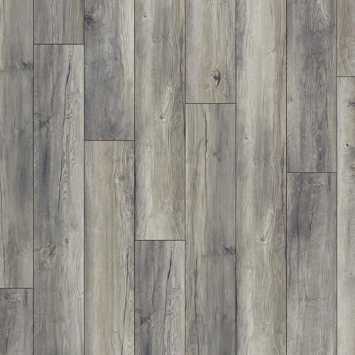 Robus Harbour Oak Grey D3572 Wood Effect Click Laminate Flooring-Plank (12mm),For Home (All Room) & Commercial Use, Suitable for Underfloor Heating-Covers 1.29sqm(Single Pack Contains 5 Planks)