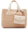 Steve Madden Damen Raffia Tote Flores Mini-Tragetasche aus Bast, Sand
