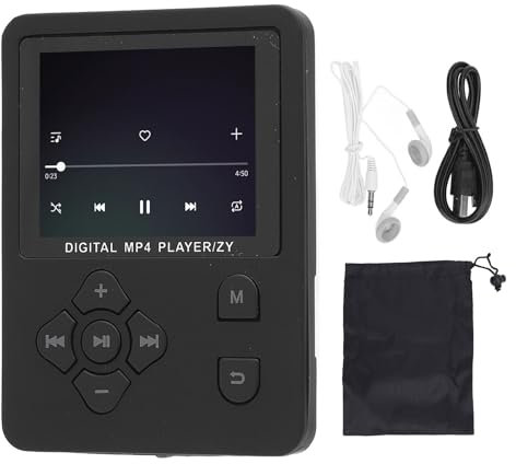 MP3-Player für Kinder, tragbarer Bluetooth-Musikplayer, physische Tasten, Foto, Video, FM-Radio/Voice-Recorder, E-Book,erweiterbar bis zu 128 GB,Kopfhörer im Lieferumfang