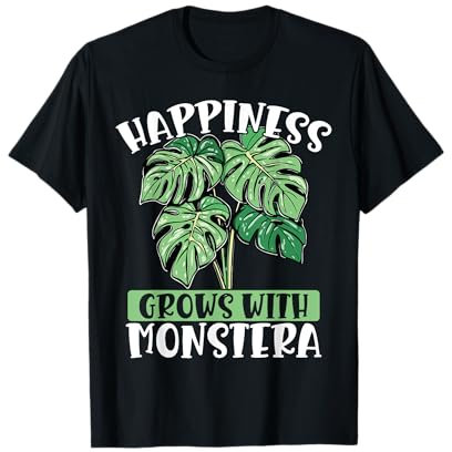 Glück Wächst Mit Monstera – Monstera-pflanzenliebhaber T-Shirt
