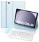 Coque Clavier pour Samsung Galaxy Tab A9 8.7‘', AZERTY Français Étui Clavier Magnétique Bluetooth sans Fil Etui Housse pour Samsung Tab A9, Bleu