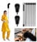 Zhichen star Gutter Cleaning Tools from the Ground - 10.5 FT Adjustable Gutter Cleaner Tools with Bendable Nylon Brush, Stainless Steel Pole for Safe, Ladder-Free Removal of Leaves, Twigs & Debris
