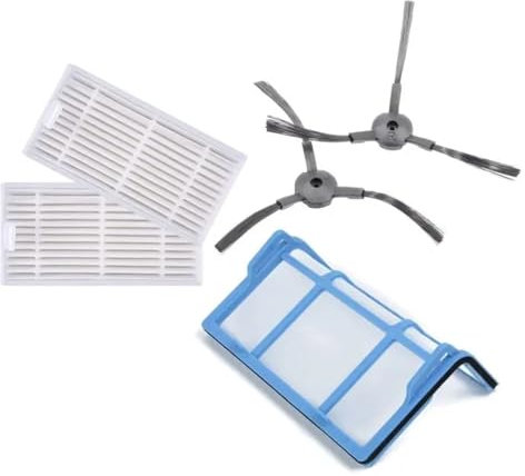 Nilnyvda Filtro Hepa Spazzola Laterale Ricambi Compatibili con Aspirapolvere Ariete 2711/2712 / 2713/2717 / 2718 Briciola, Xclean, PRO Evolution(Set 1)