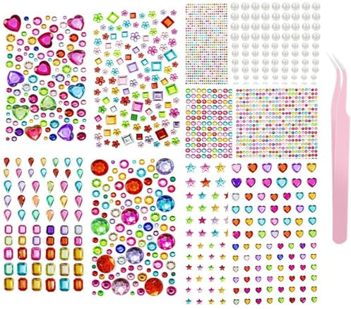 2790pcs Gem Stickers, Stick on Gems Jewel Stickers Sticky Gems for Crafts Gluing