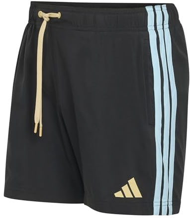 adidas Men's 3 Stripes Swim Shorts 5 INCH, Black, M