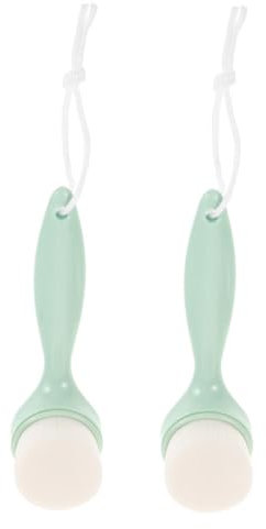 DONFAMDS 2stücke Gesichtsbürste Mit Langem Griff Für Sanfte Hautreinigung Peelingbürste Für Frauen Zum Make-up Entfernen Vielseitig Für Heimgebrauch Und Reise Geeignet