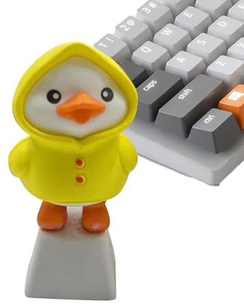 Fruusv Duck Keycaps, Cartoon Keyboard Keycap, Novelty Cute Ducks Key Cap Decorations, Ideal for Mechanical Keyboards, Fun Accessory, Adults, Women, Men, Yellow