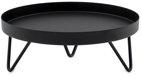 Spetebo Blumenständer Metall schwarz rund - Ø 22 cm - im Industrial Design | Industrial Design