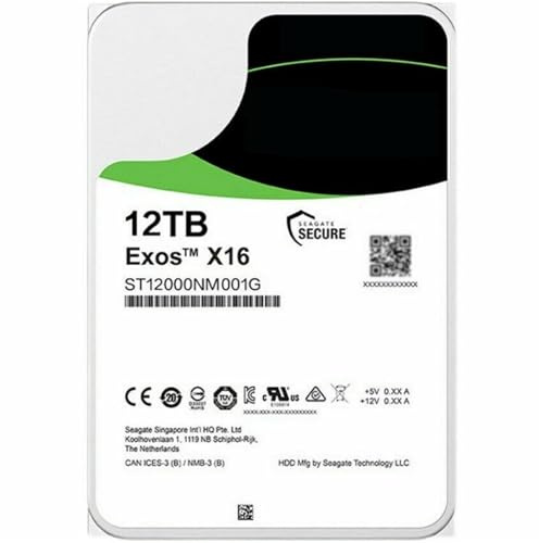 WBOBKO FOR 16TB 14TB 10TB 8TB 6TB 4TB 2TB EXOS 3.5 SATA3 NAS Hard Drive 6GB/s 7200RPM(12TB ST12000NM001G)